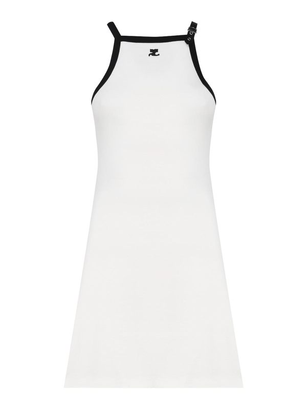 Courreges Robe Au Genou - Blanc