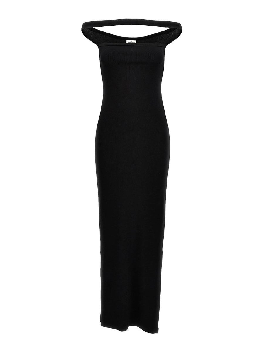 Courreges Robe Au Genou - Noir
