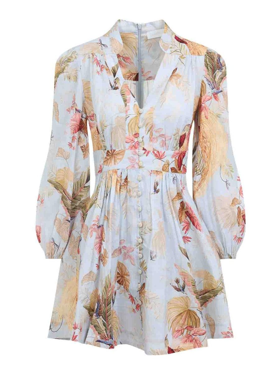 Zimmermann Robe Courte - Bleu