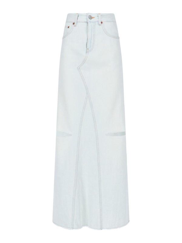 MM6 Maison Margiela Jupe Midi - Bleu