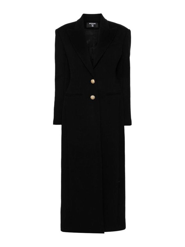 Balmain Manteau Court - Noir