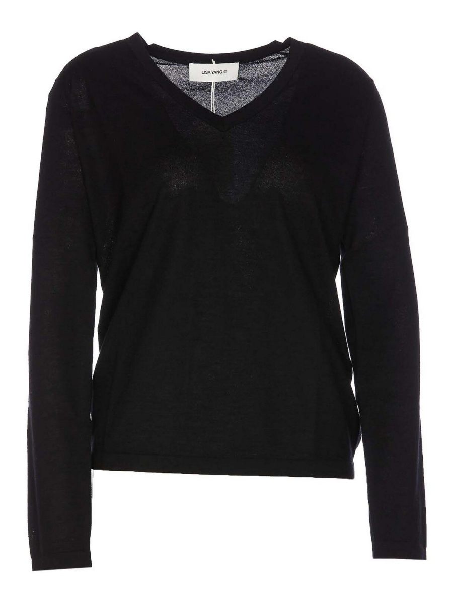 Lisa Yang Pull Col Rond - Noir