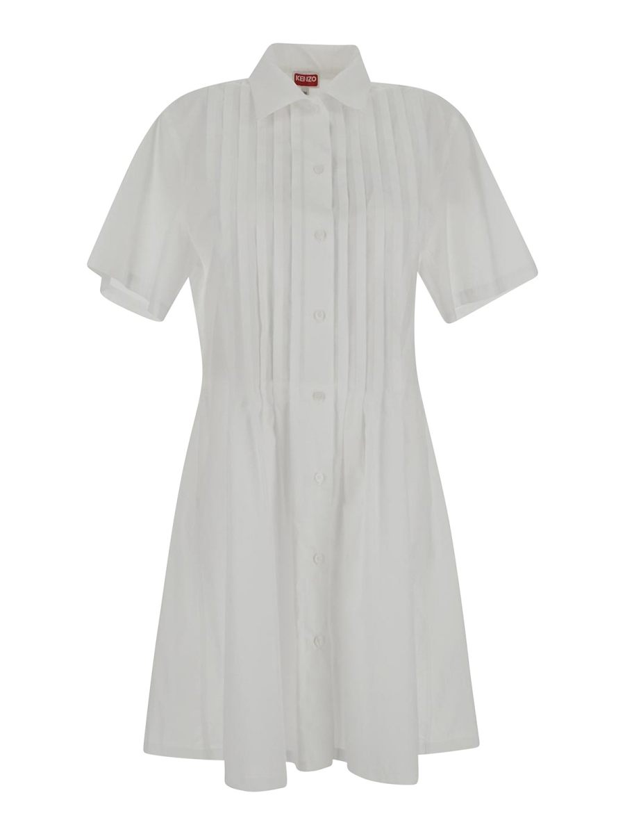 Kenzo Robe Au Genou - Blanc