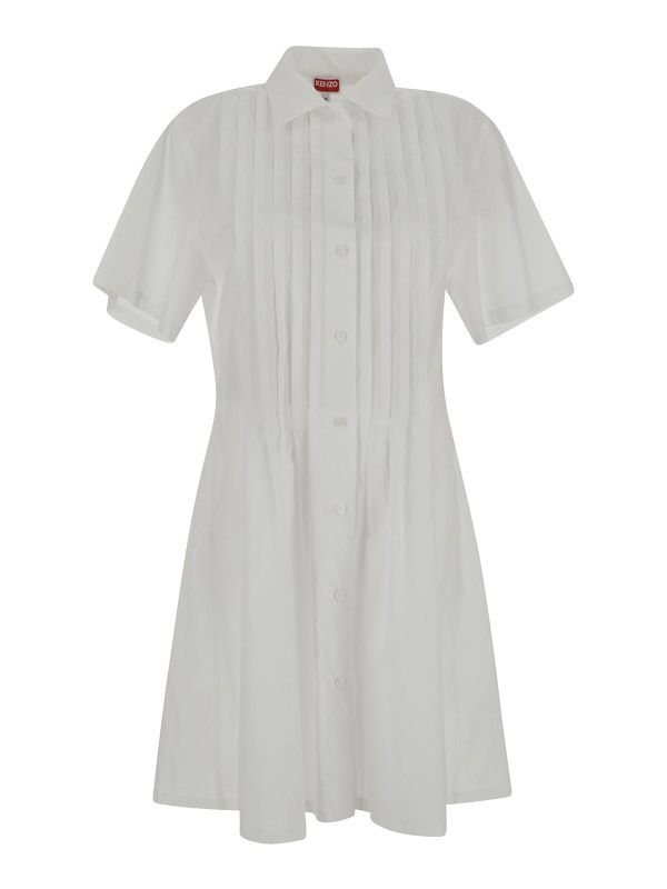 Kenzo Robe Au Genou - Blanc