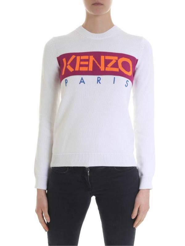 Kenzo Pull Col Rond - Blanc