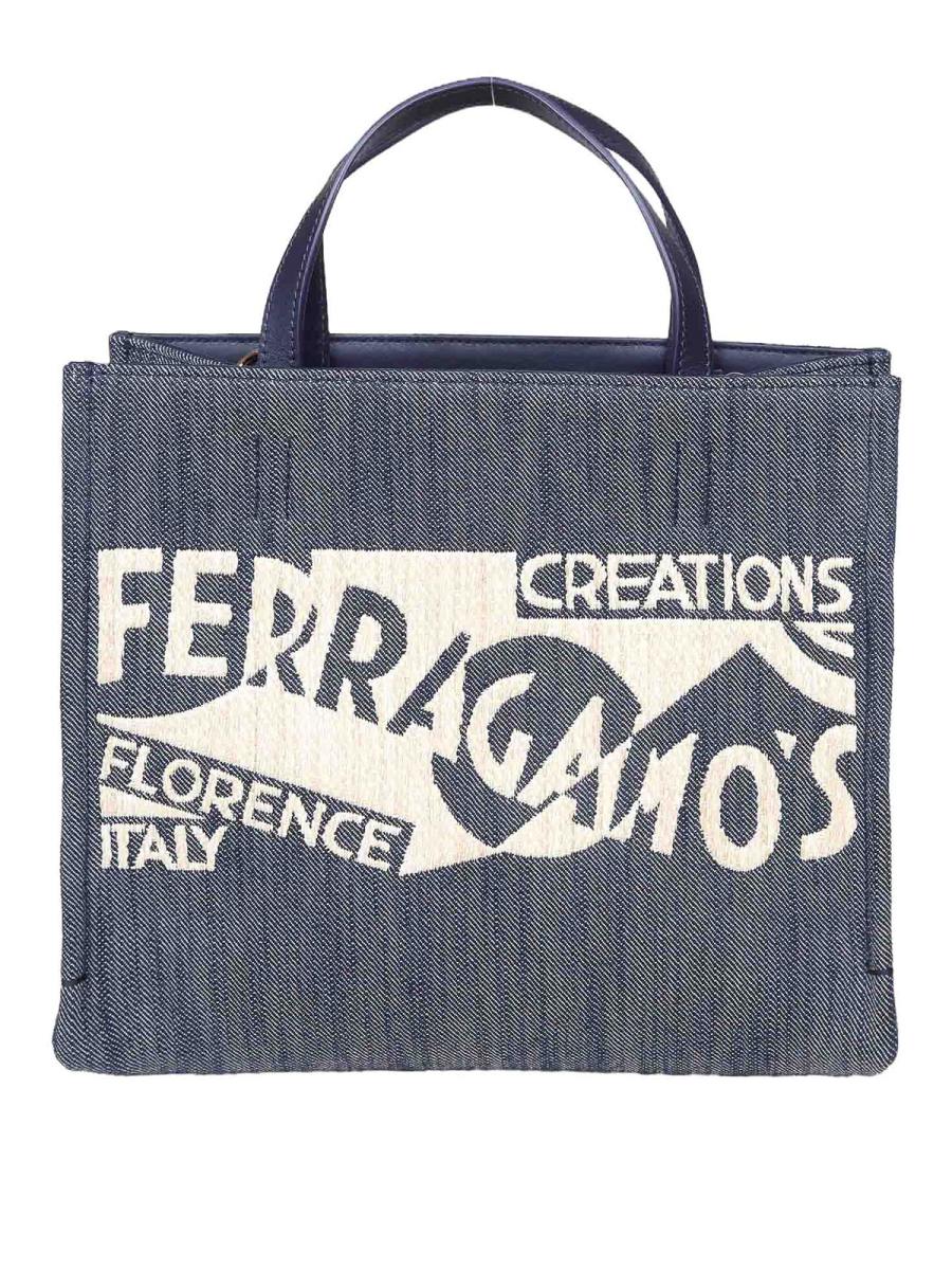 Ferragamo Sac Cabas - Foncé Délavé