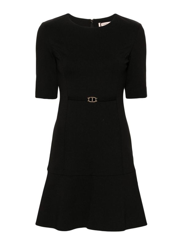Twinset Robe Au Genou - Noir