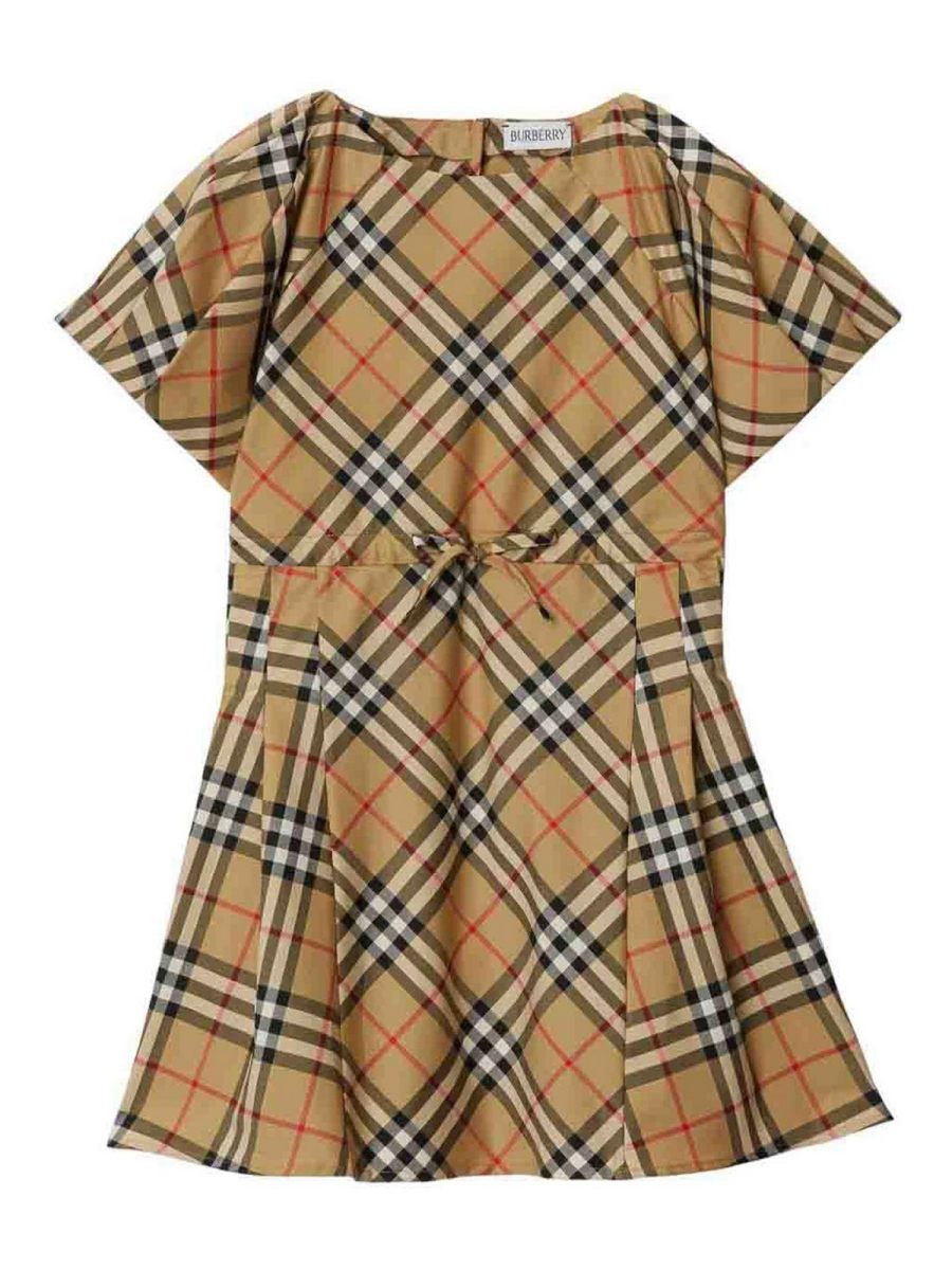 Burberry Robe Au Genou - Marron