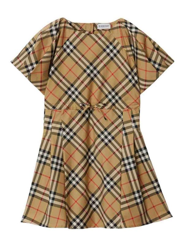 Burberry Robe Au Genou - Marron