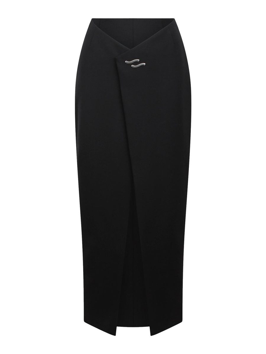 Ssheena Jupe Midi - Noir