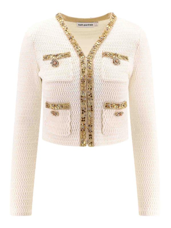 Self Portrait Cardigan - Beige