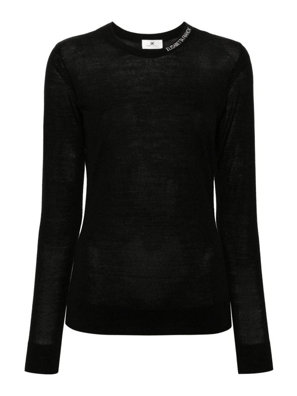 Elisabetta Franchi Pull Col Rond - Noir