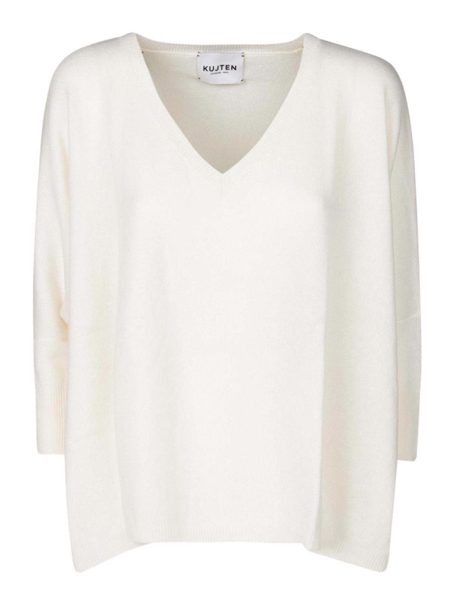 Kujten Pull Col Bateau - Blanc