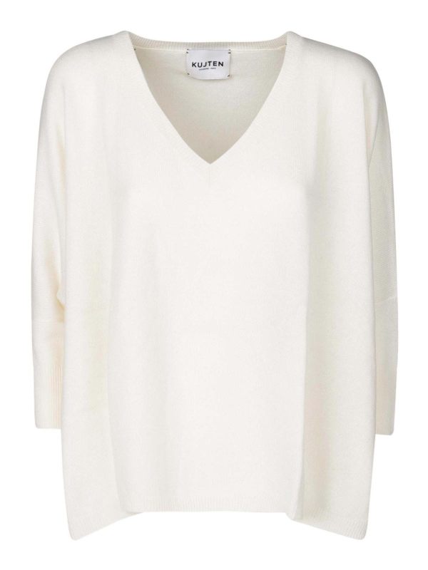 Kujten Pull Col Bateau - Blanc
