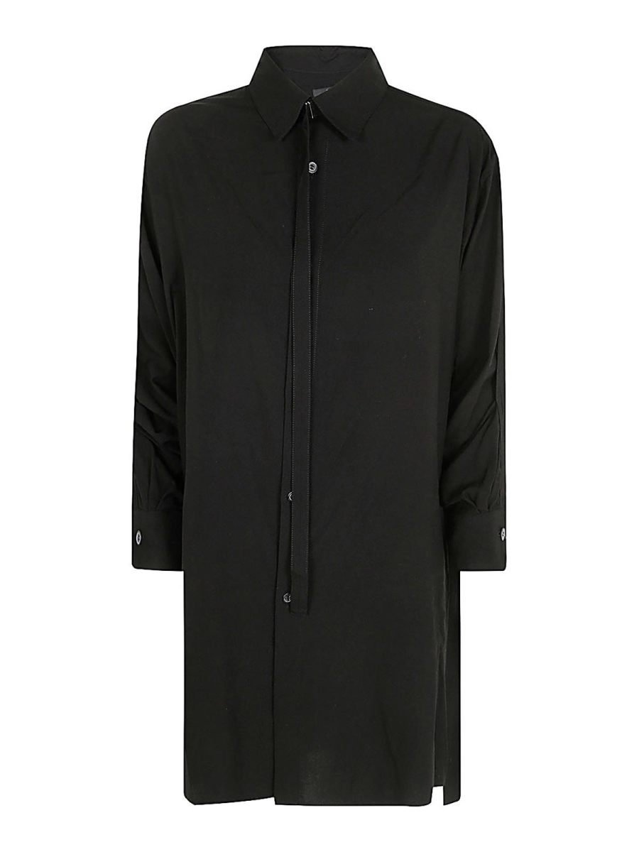 Y'S Manteau Au Genou - Noir