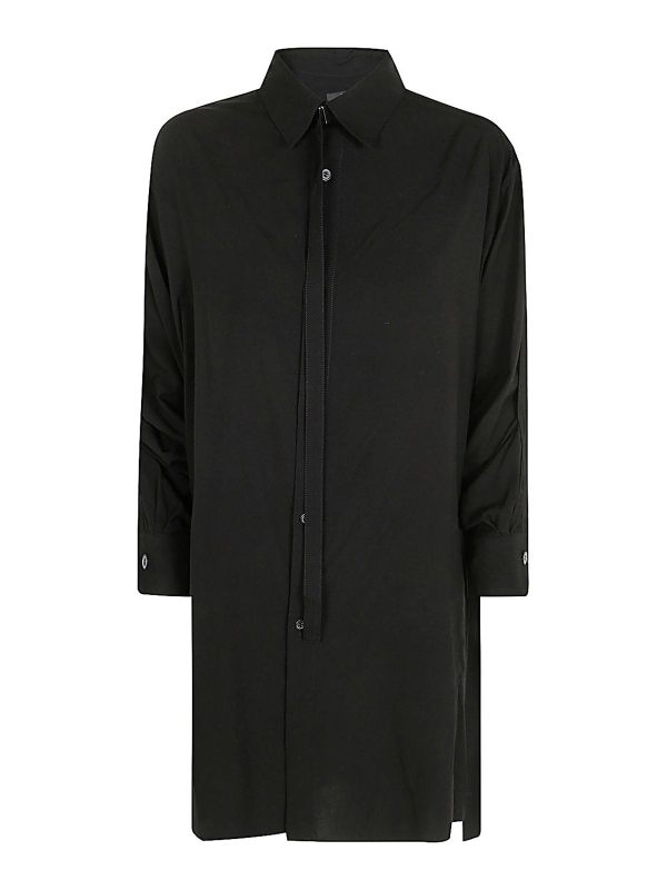 Y'S Manteau Au Genou - Noir