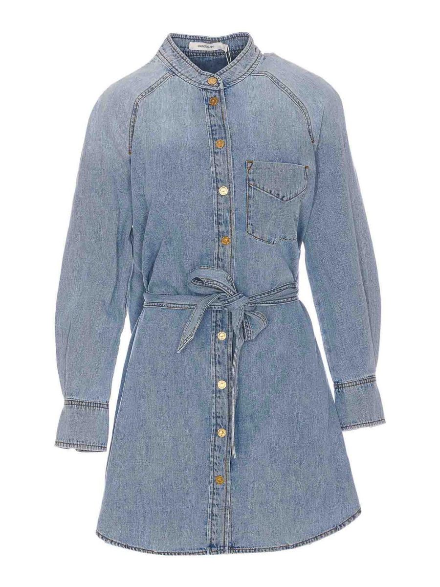 Zimmermann Robe Au Genou - Bleu