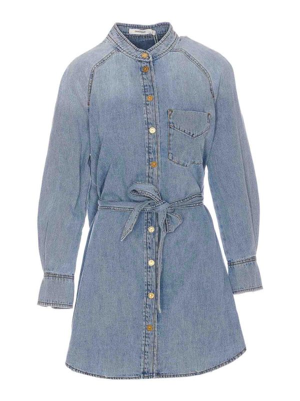 Zimmermann Robe Au Genou - Bleu