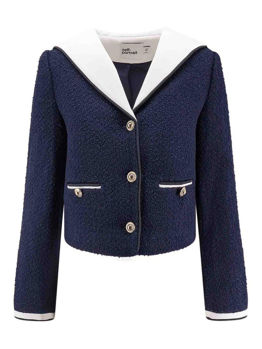 Self Portrait Blazer - Bleu