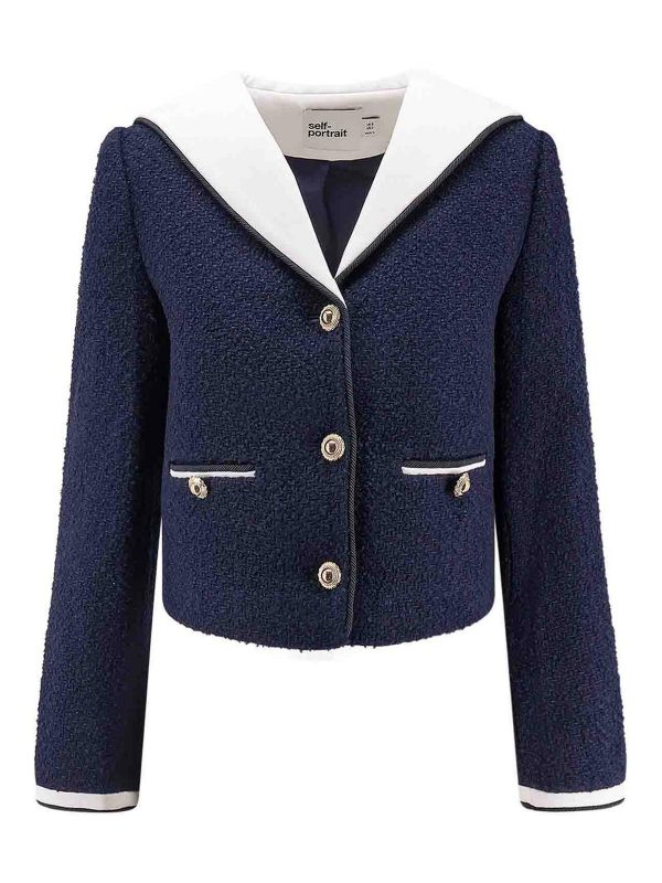 Self Portrait Blazer - Bleu