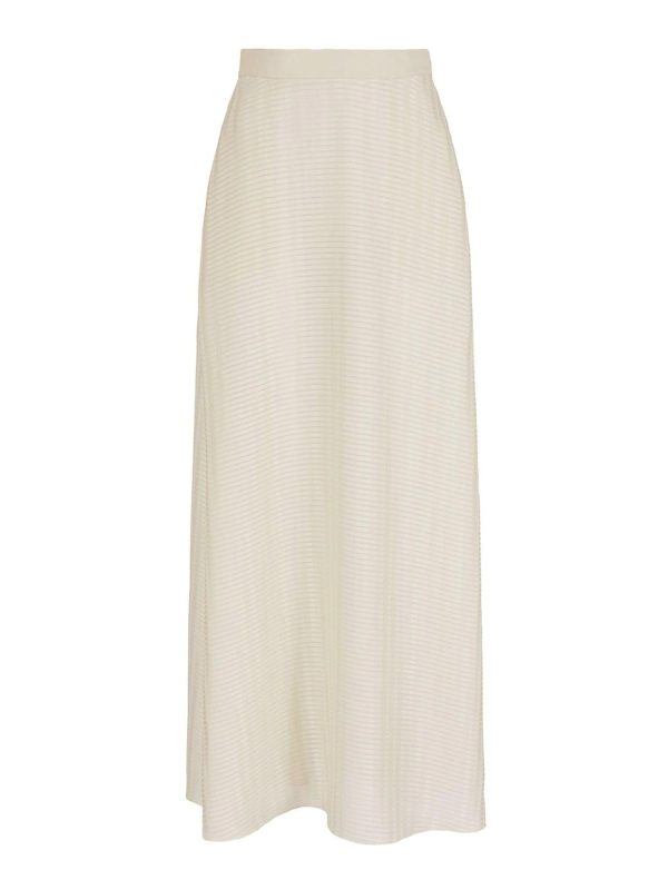 Emporio Armani Jupe Midi - Blanc