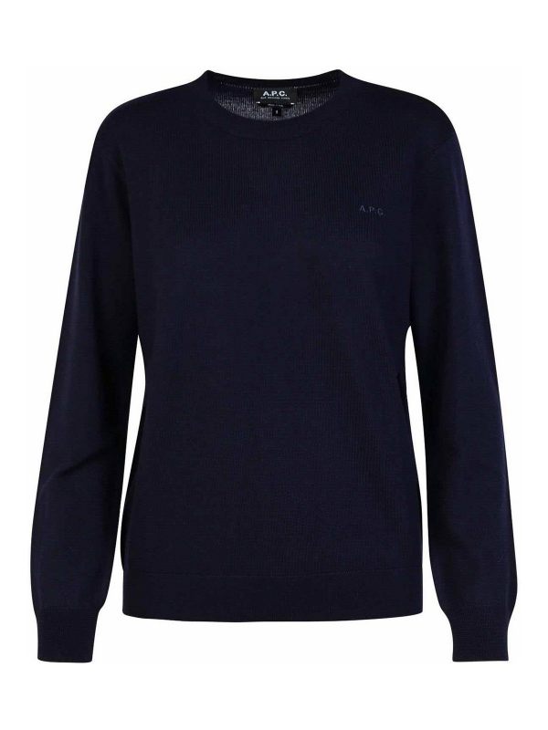 A. P.C. Pull Col Rond - Bleu Foncé