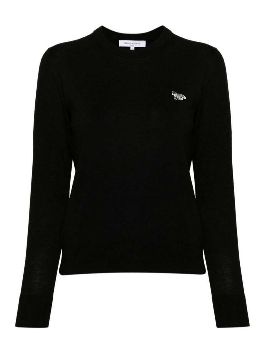 Maison Kitsuné Pull Col Rond - Noir