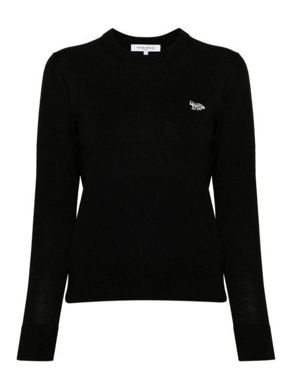 Maison Kitsuné Pull Col Rond - Noir