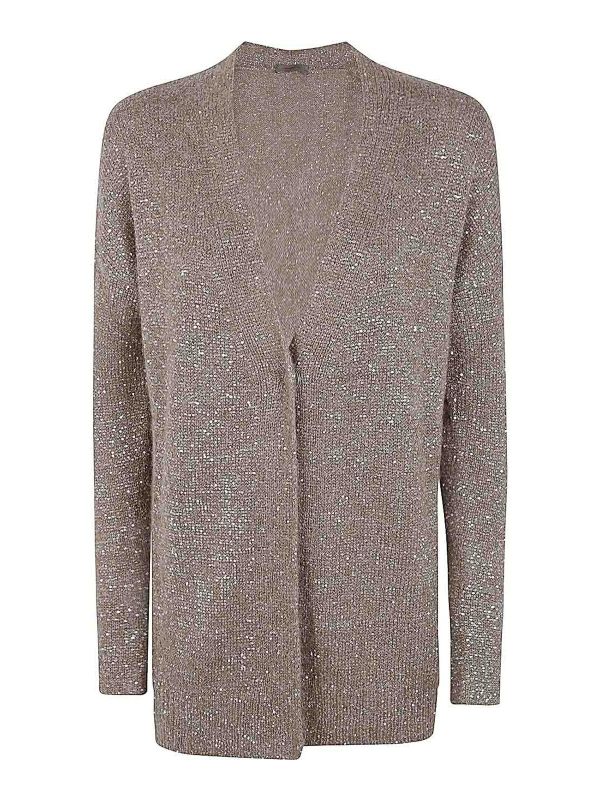 D. Exterior Cardigan - Marron