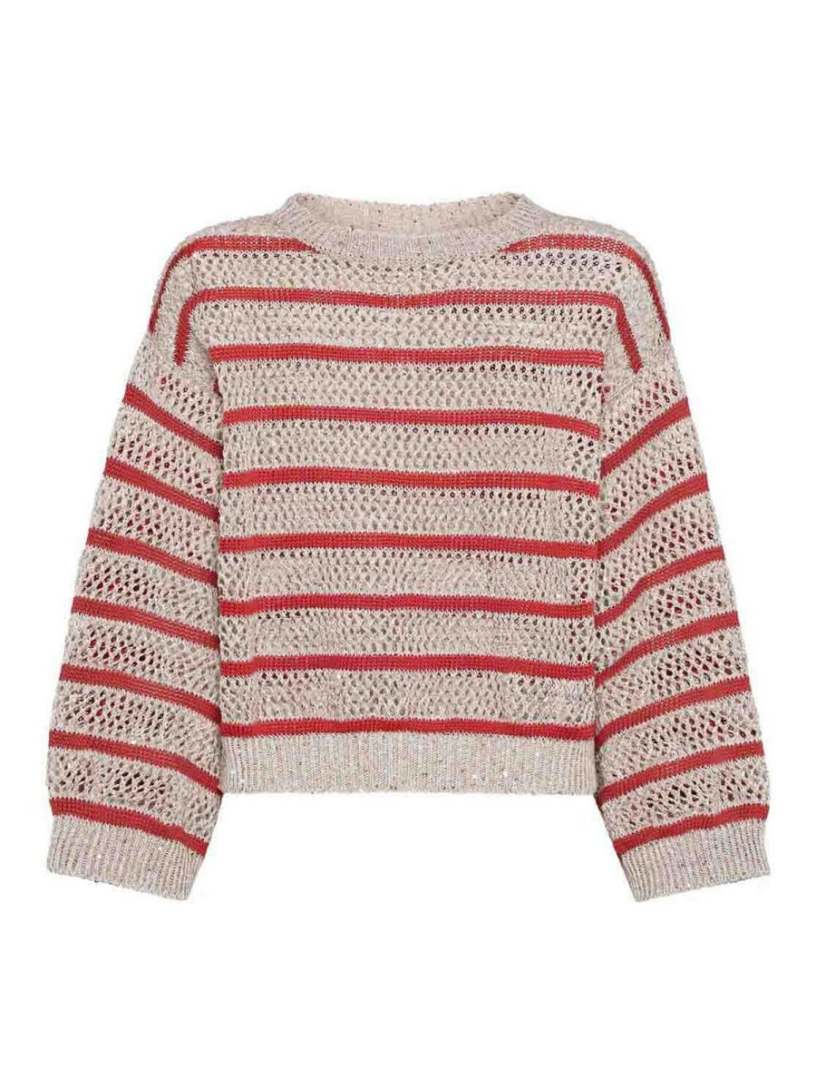 Brunello Cucinelli Pull Col Rond - Beige