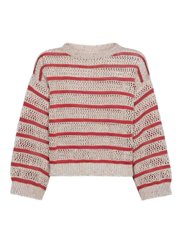 Brunello Cucinelli Pull Col Rond - Beige