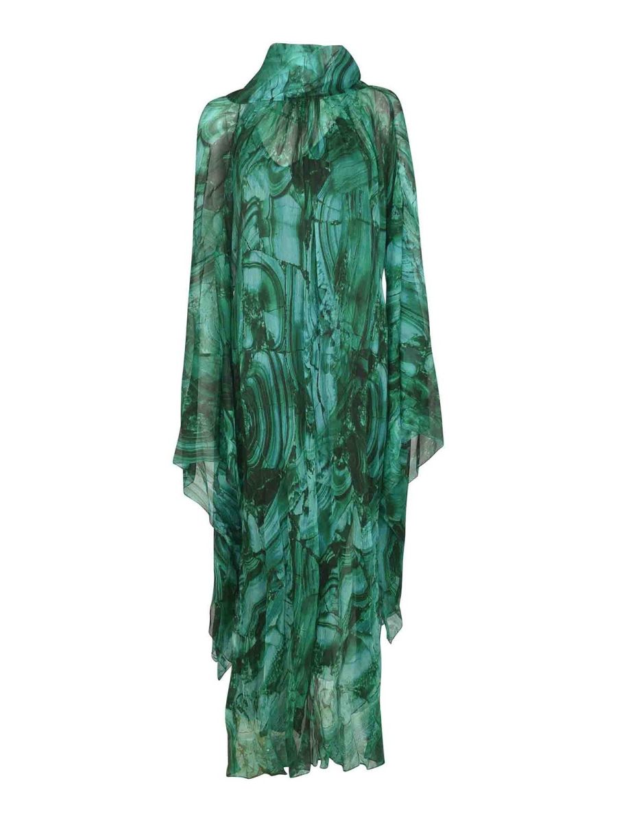 Roberto Cavalli Robe Au Genou - Vert