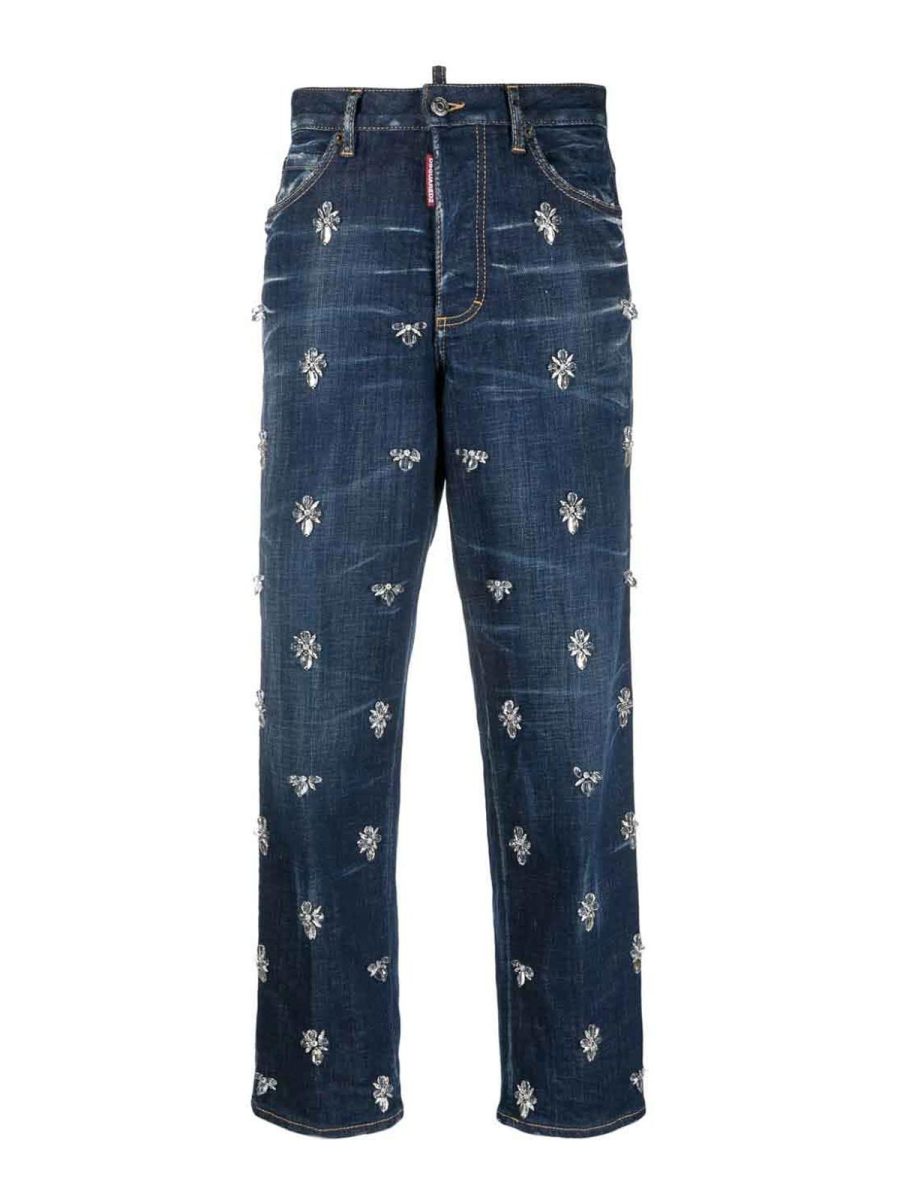 Dsquared2 Jean Bootcut - Bleu Foncé