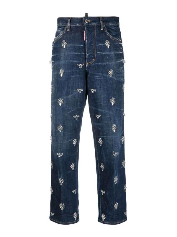 Dsquared2 Jean Bootcut - Bleu Foncé