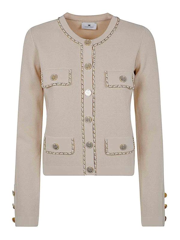 Elisabetta Franchi Cardigan - Blanc