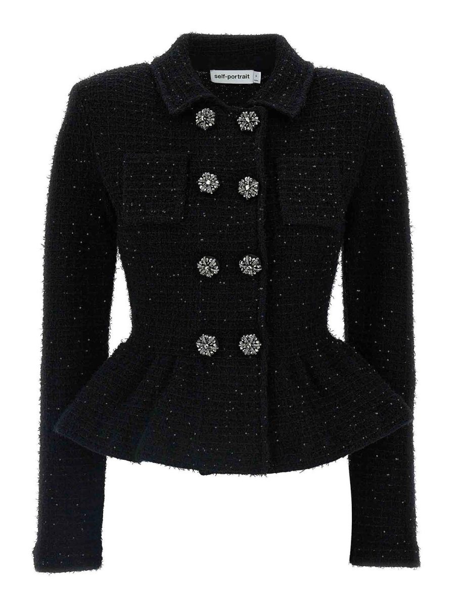 Self Portrait Veste Casual - Noir