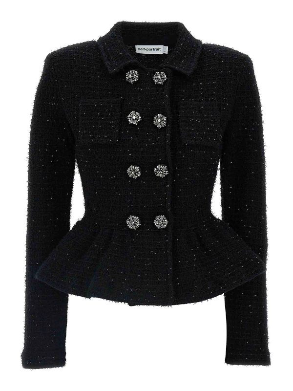 Self Portrait Veste Casual - Noir