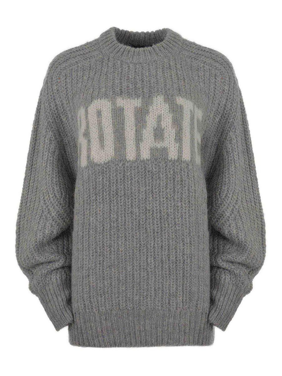 Rotate Birger Christensen Pull Col Rond - Gris