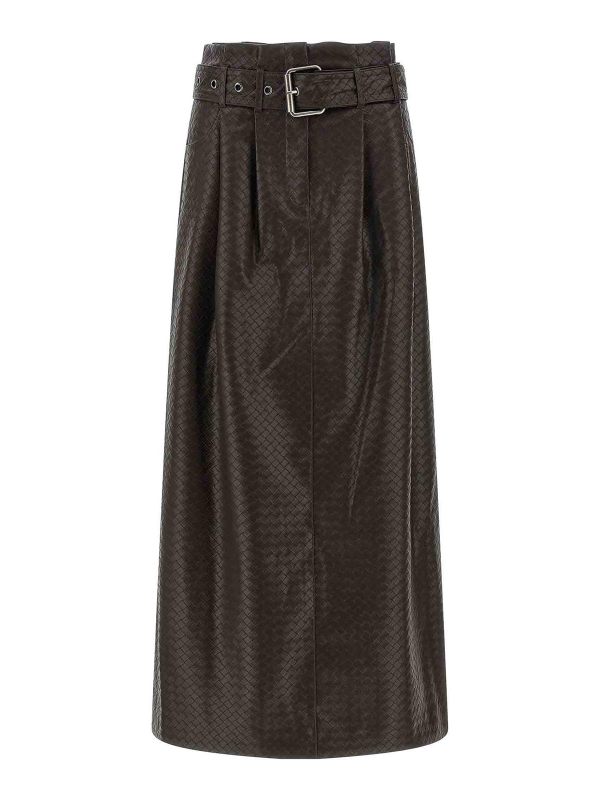 Rotate Birger Christensen Jupe Midi - Marron