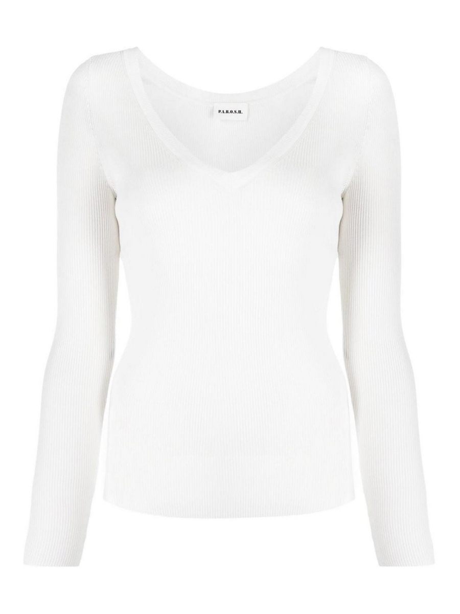 P. A.R. O.S. H. Pull Col Rond - Blanc