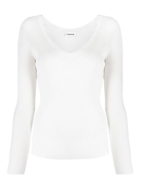 P. A.R. O.S. H. Pull Col Rond - Blanc