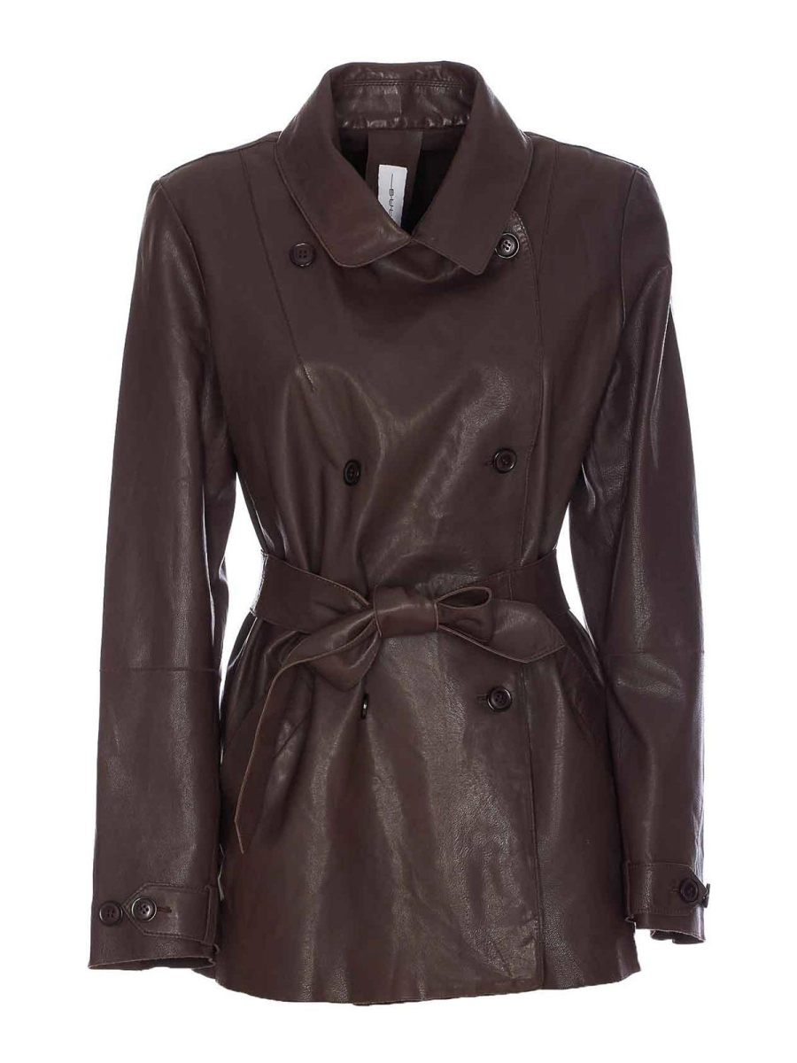Bully Blouson En Cuir - Marron