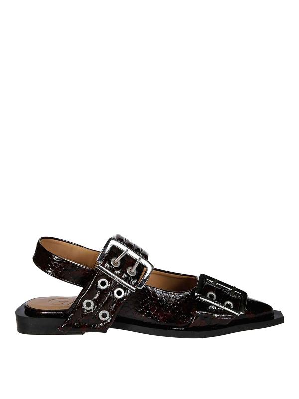 Ganni Ballerines - Rouge Brun