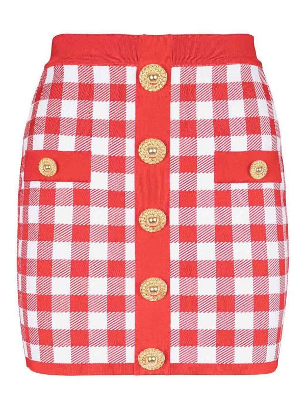 Balmain Mini Jupe - Rouge