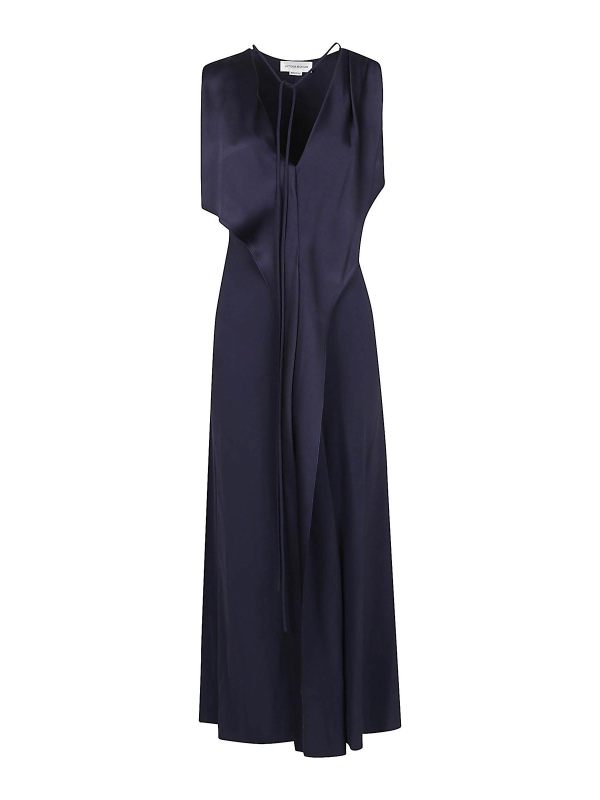 Victoria Beckham Robe Au Genou - Bleu