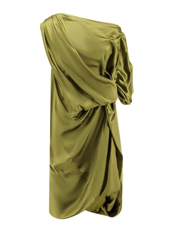 Dries Van Noten Robe Au Genou - Vert