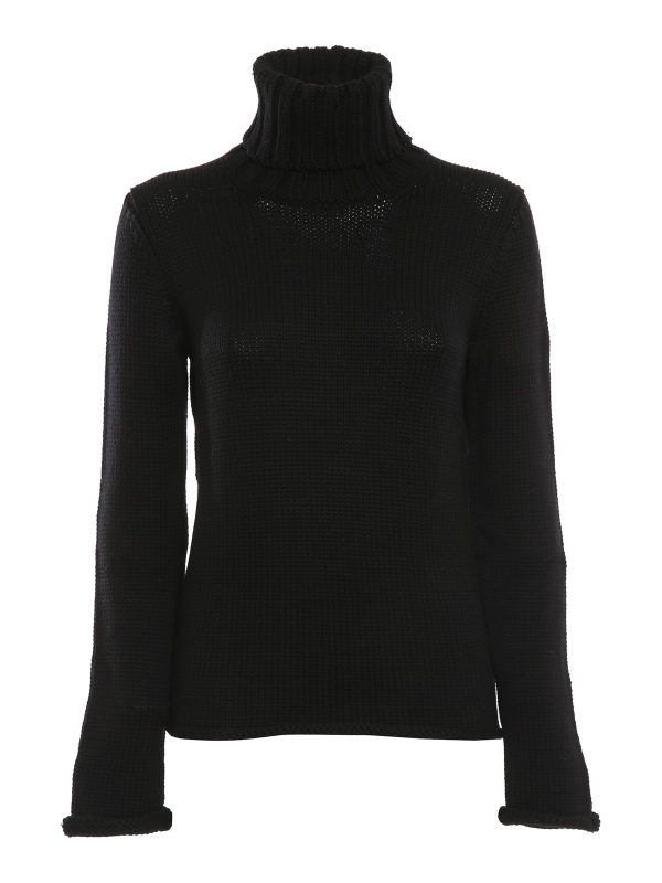 Slowear Zanone Pull Col Roulé - Noir