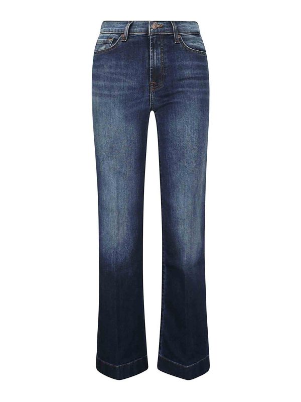 7 For All Mankind Jean Évasé - Bleu Foncé