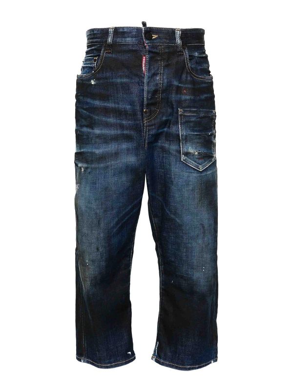 Dsquared2 Jean Bootcut - Bleu Foncé