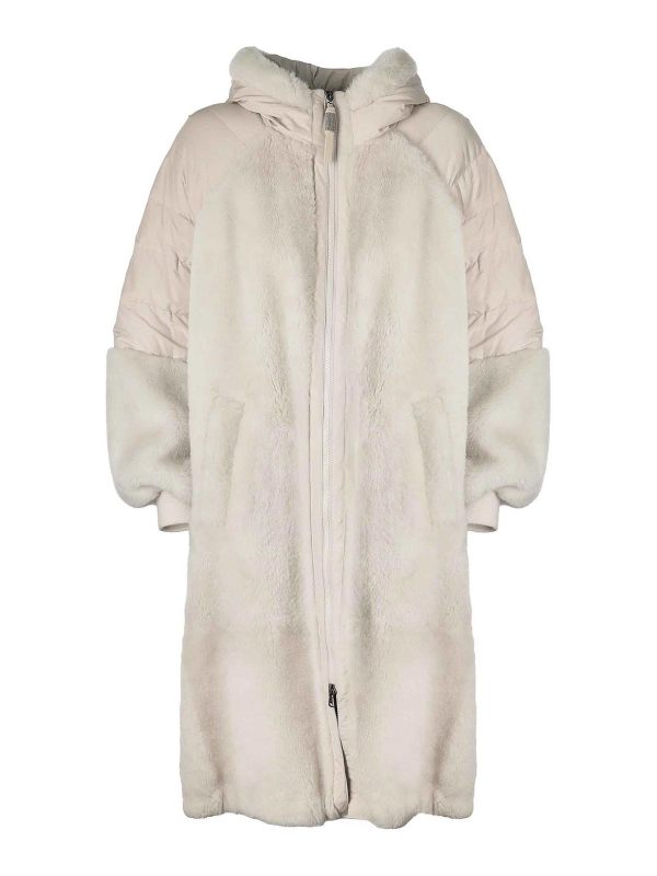 Brunello Cucinelli Manteau Court - Gris Clair